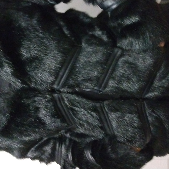 Faux fur leather detail Morgan jacket - Picture 2 of 3